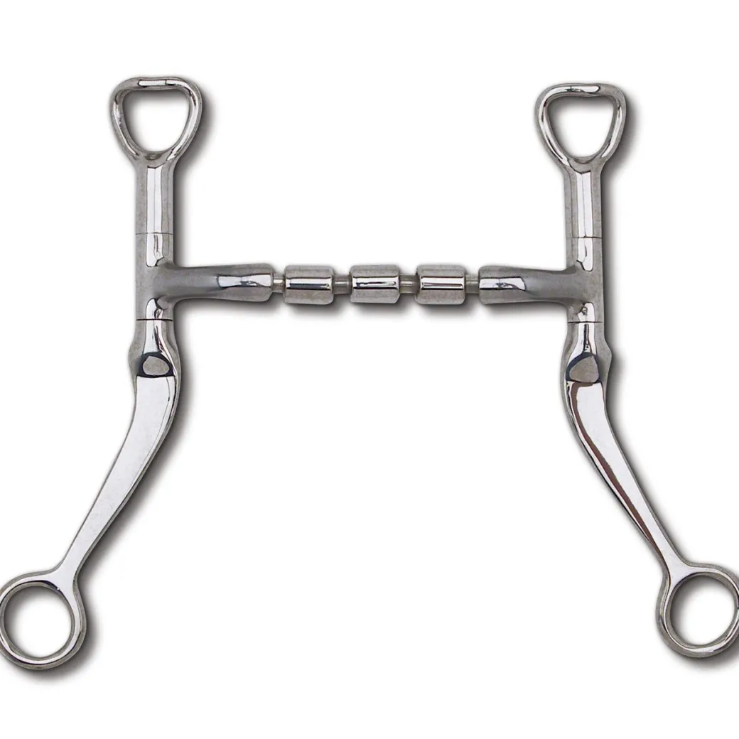 Myler Triple Barrel Mullen Mouth Flat Shank Bit