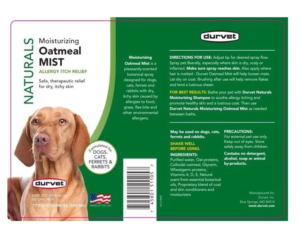Naturals Oatmeal Mist Pet Spray