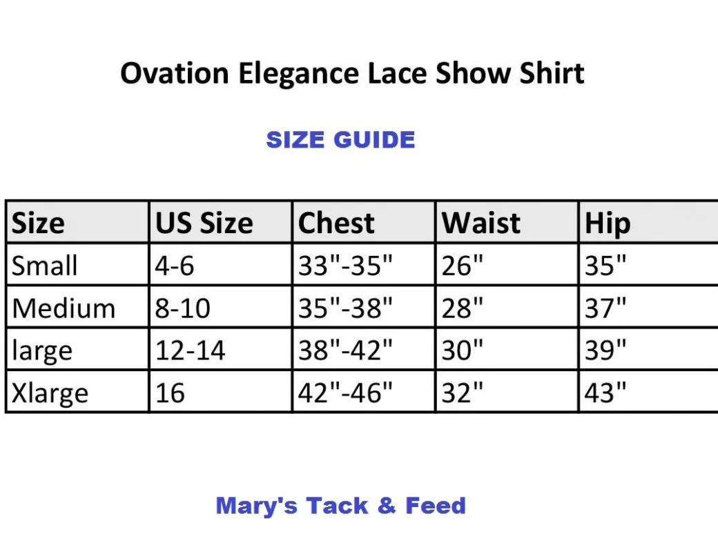 Ovation Elegance Lace Show Shirt Short Sleeve