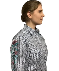 Panhandle Flex Embroidered Print LS Shirt