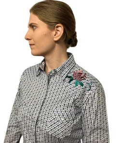 Panhandle Flex Embroidered Print LS Shirt