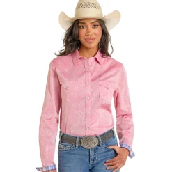 Panhandle Rose Paisley LS Snap Shirt