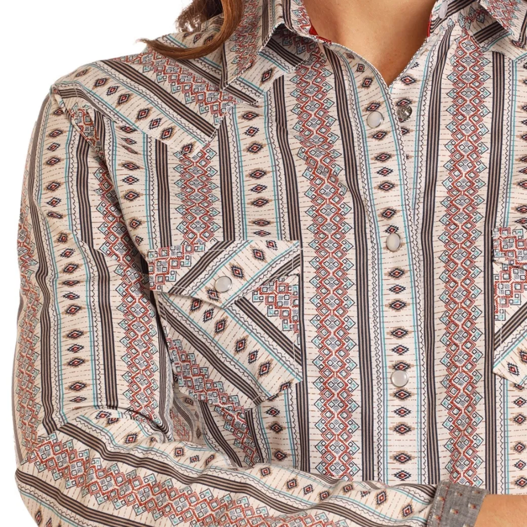 Panhandle RS Flex Aztec Stripe Snap Shirt