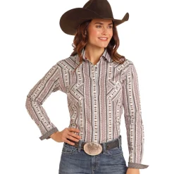 Panhandle RS Flex Aztec Stripe Snap Shirt