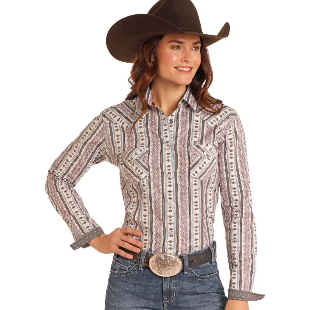 Panhandle RS Flex Aztec Stripe Snap Shirt