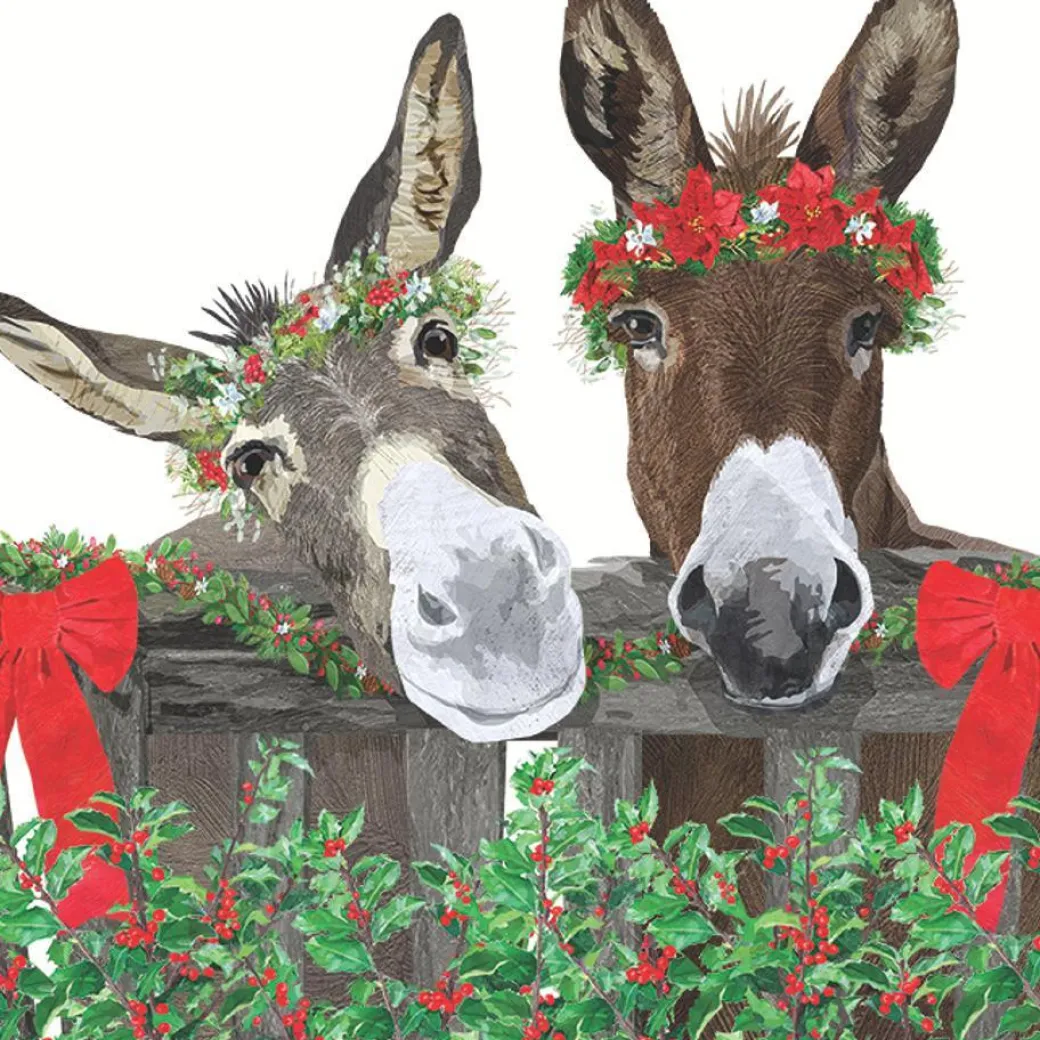 PB & J Donkeys Holiday Paper Napkins