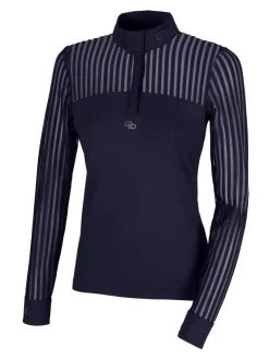 Pikeur Mesh Stripe Long Sleeve Show Shirt