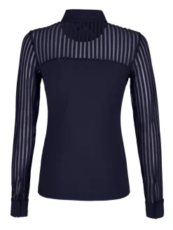 Pikeur Mesh Stripe Long Sleeve Show Shirt