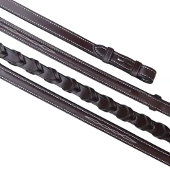 Red Barn Round Raised Fancy Stitch Laced Reins