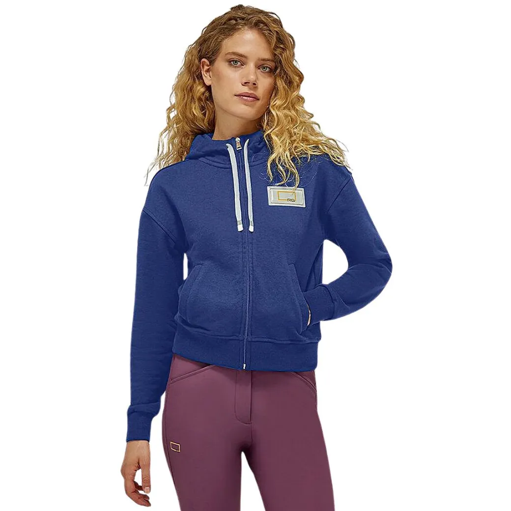 Rider's Gene Cropped Royal Blue Hoodie