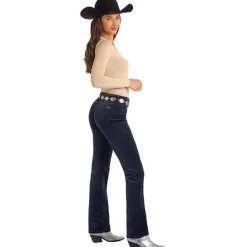 Rock & Roll Denim Blue Velvet Bootcut Jeans