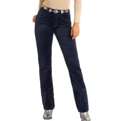 Rock & Roll Denim Blue Velvet Bootcut Jeans