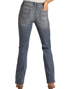 Rock & Roll Denim Hooey Mid Rise Jeans
