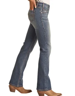 Rock & Roll Denim Hooey Mid Rise Jeans