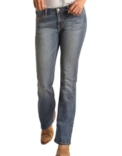 Rock & Roll Denim Hooey Mid Rise Jeans