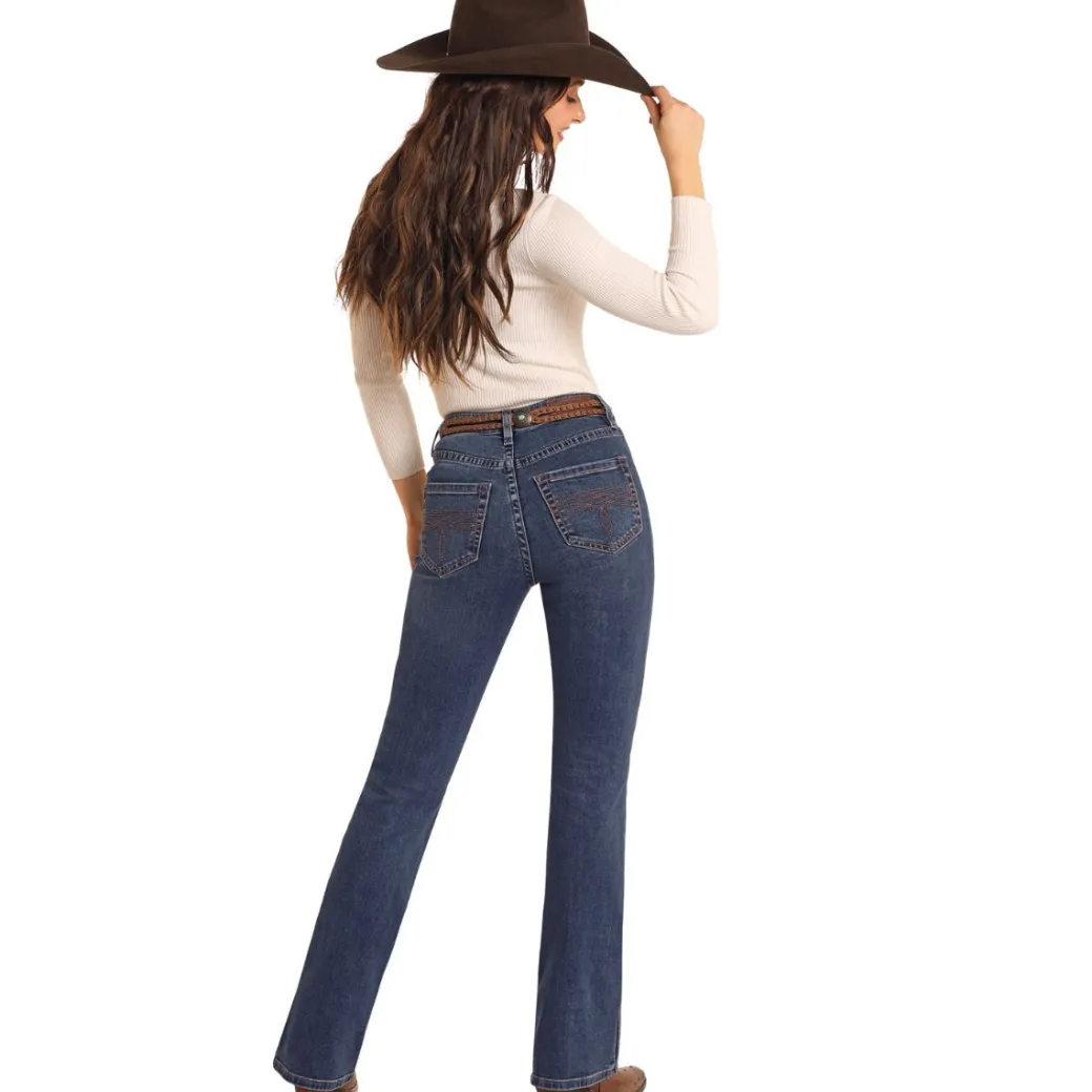 Rock & Roll Denim HR Side Seam Jeans