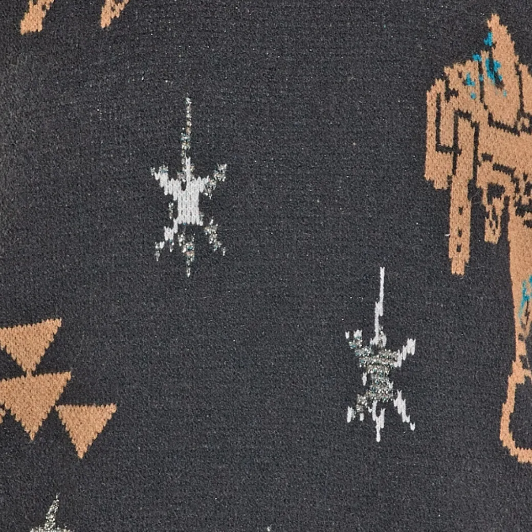 Rock & Roll Denim Lurex Western Sweater