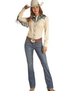 Rock & Roll Denim Petal Stitch Jeans