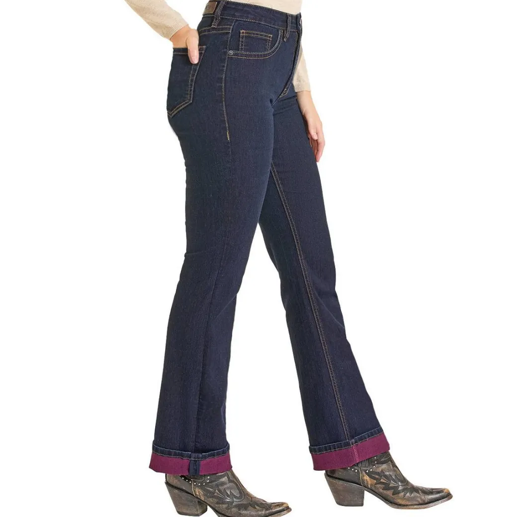 Rock & Roll Denim Pink Inside Bootcut Jeans