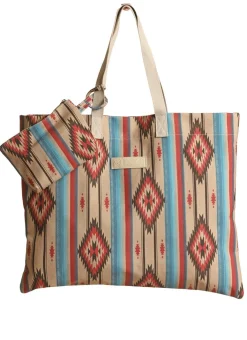 Rock & Roll Denim Printed Tote Bag