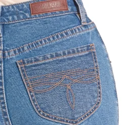 Rock & Roll Denim Round Pocket Wide Leg Jeans