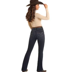 Rock & Roll Denim Snap Front Pocket Jeans