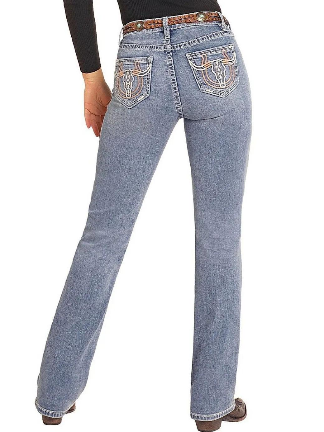 Rock & Roll Denim Steer Pocket Stretch Jeans