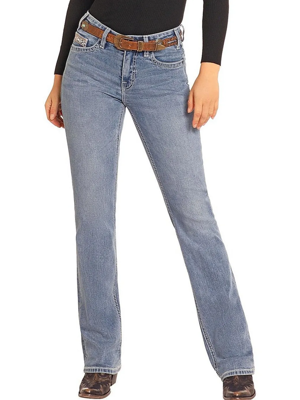 Rock & Roll Denim Steer Pocket Stretch Jeans
