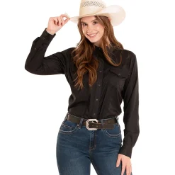 Rock & Roll Denim Tek Black Ripstop LS Shirt