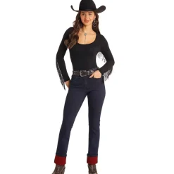 Rock & Roll Denim Two-Tone Bootcut Jeans