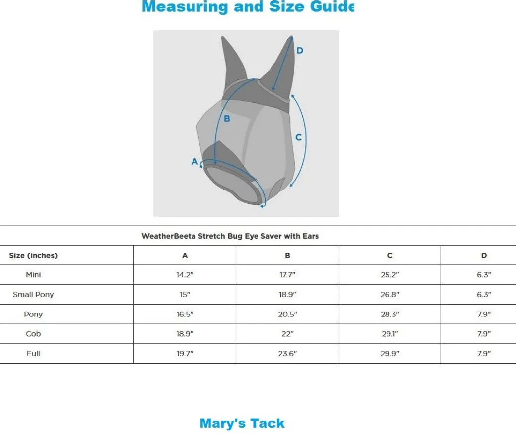 Roma Stretch Bug Eye Saver Fly Mask