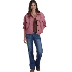 Roper Cropped Button Fleece Shirt