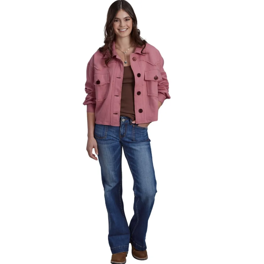 Roper Cropped Button Fleece Shirt