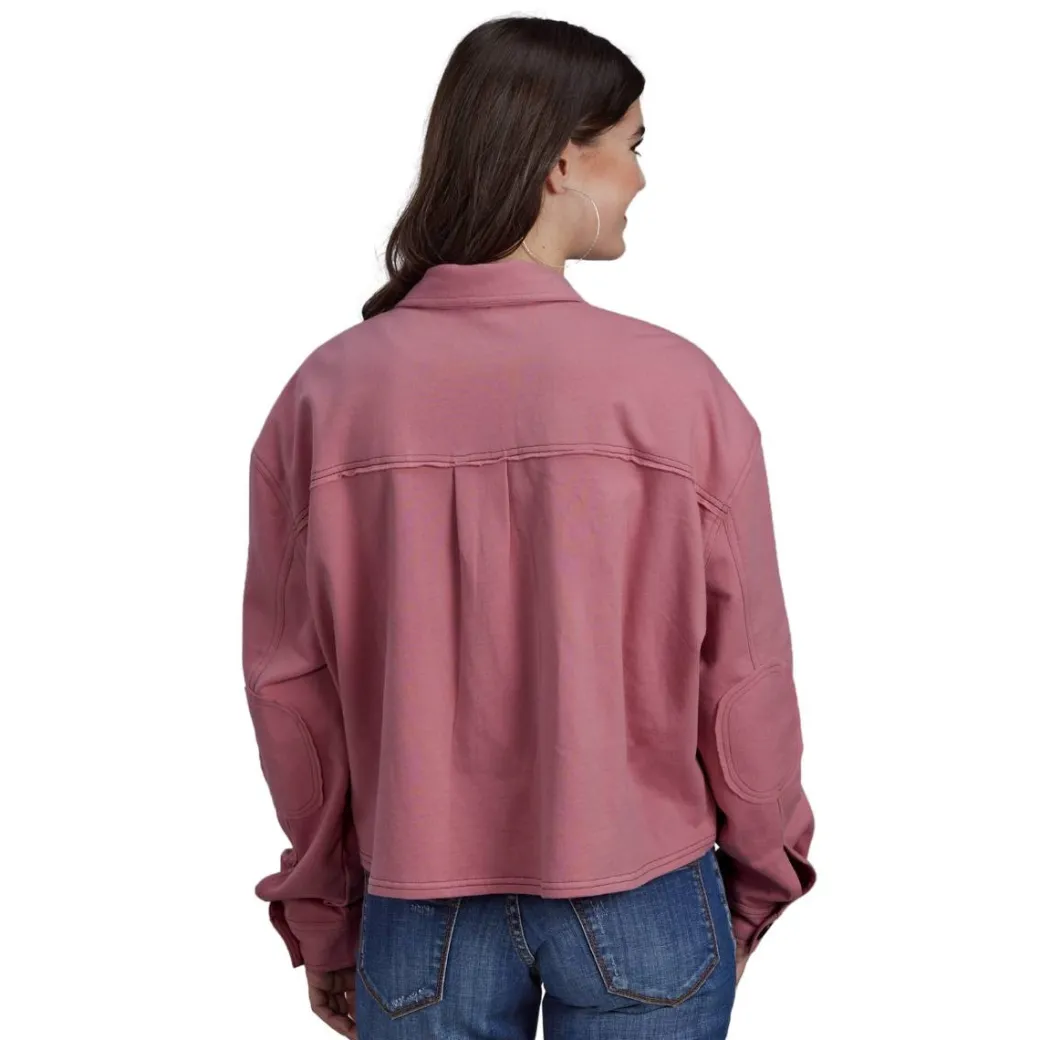 Roper Cropped Button Fleece Shirt