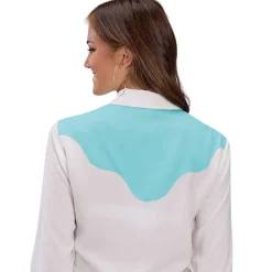 Roper Embroidered Aqua Yoke Snap Shirt
