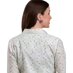 Roper Floral Stripe Long Sleeve Snap Shirt
