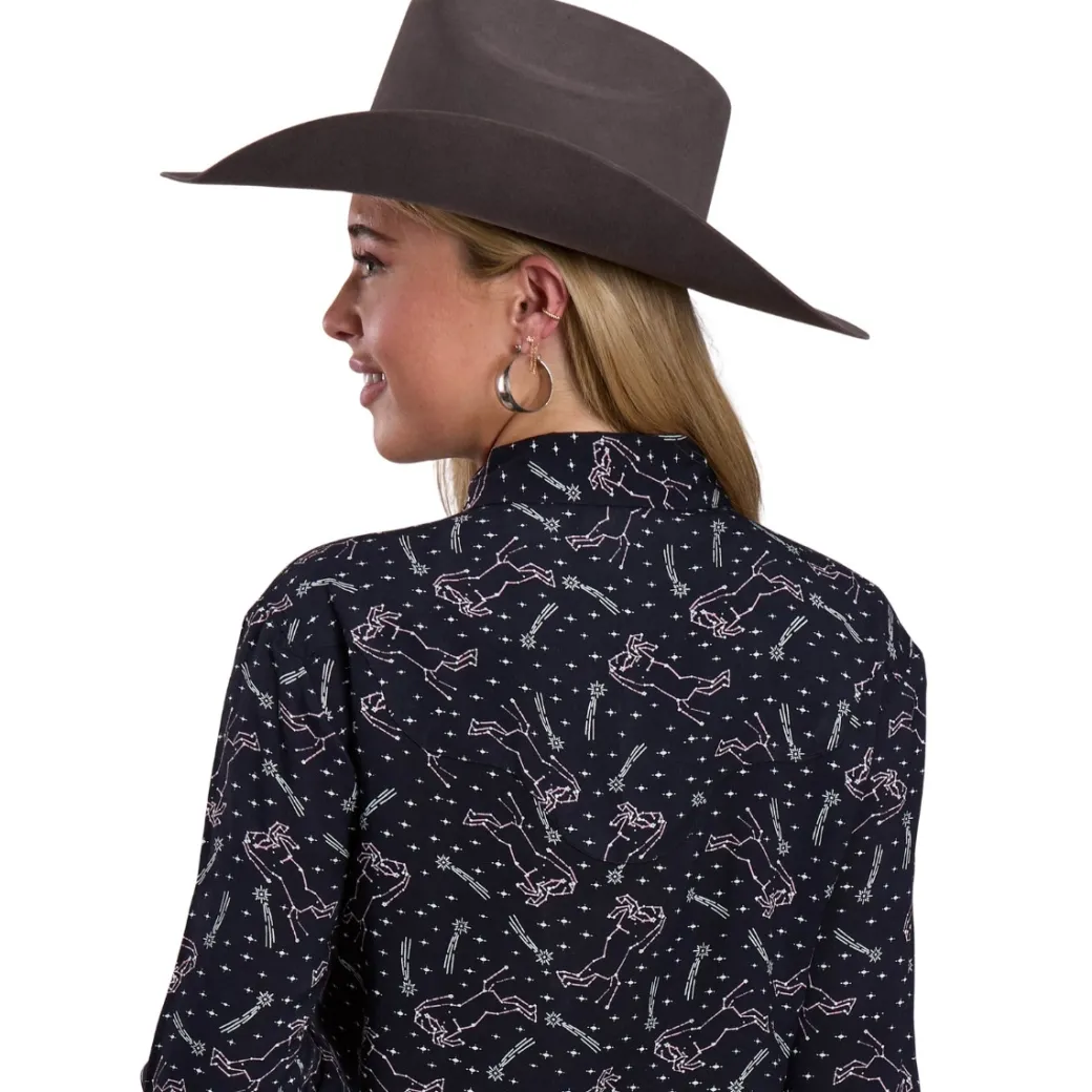 Roper Horse Constellation Print Rayon Shirt