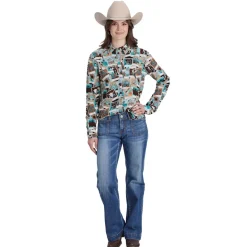 Roper Polaroid Western Blouse
