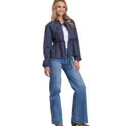 Roper Ruffle Hem Denim Jacket