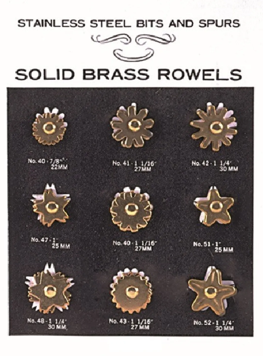 Rowel Replacements Pairs - Brass assortment