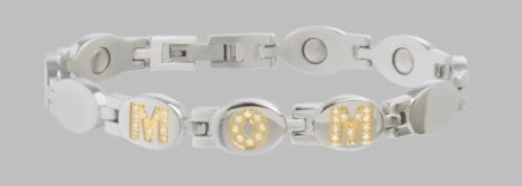 Sabona Mom Gold Gem Magnetic Bracelet