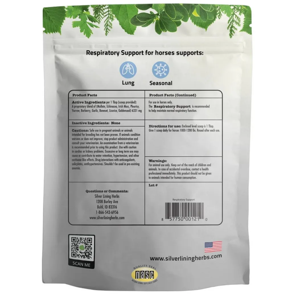 Silver Lining Herbs Equine Respiratory Support