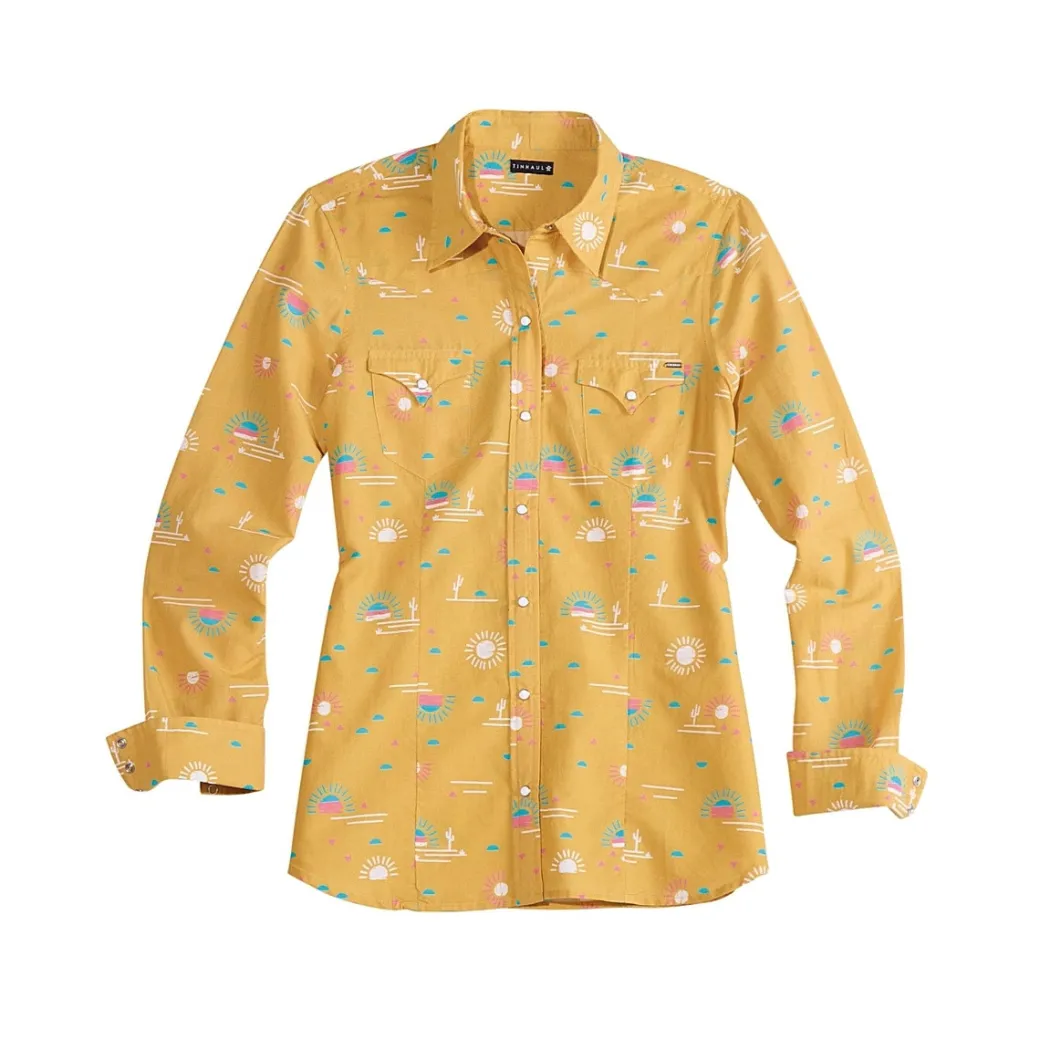 Tin Haul Yellow Desert Print Snap Shirt