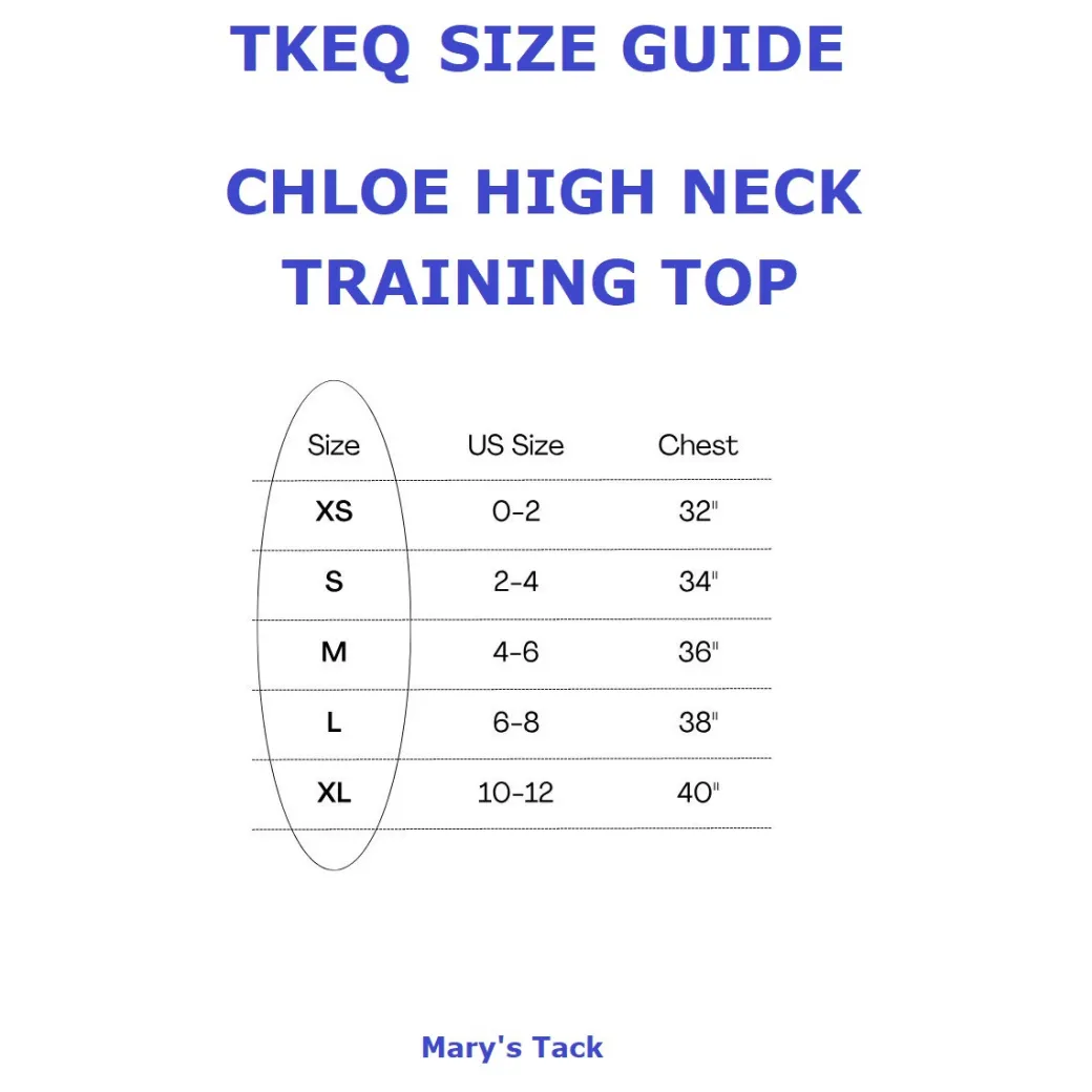 TKEQ Chloe High Collar Technical Top | White