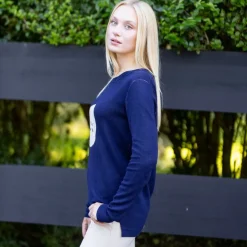 TKEQ Cross Rail Crew Neck Sweater