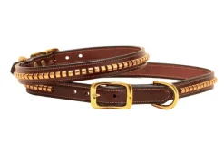 Tory Leather Clincher Dog Collar