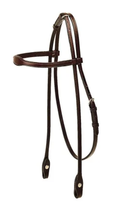 Tory Leather Flared Brow Headstall - Arabian
