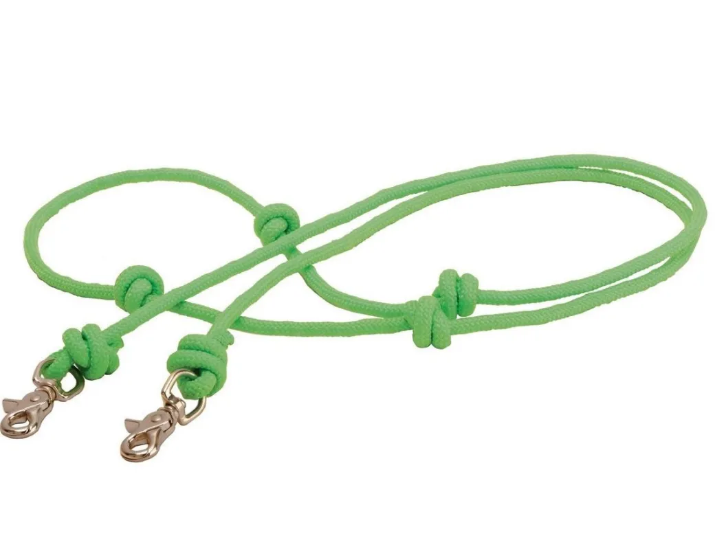 Tory Leather Knotted Poly Rope Barrel Rein