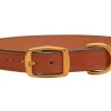 Tory Leather Plain Harness Leather Dog Collar