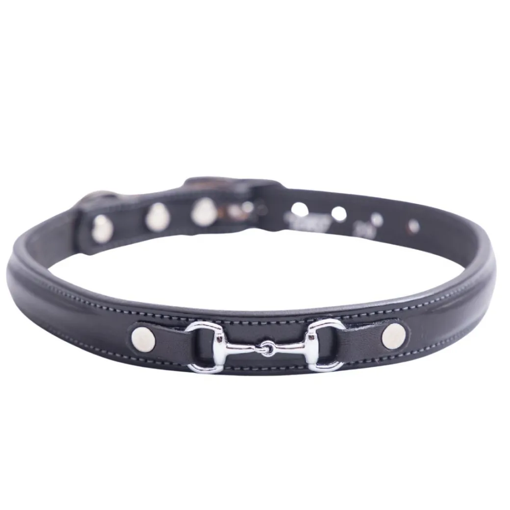 Tory Leather Raised Snaffle Bit Collar